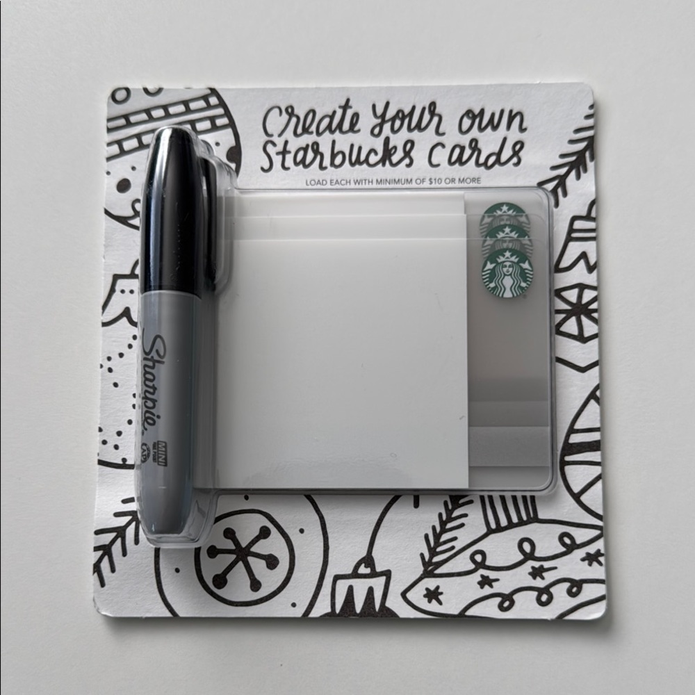 Starbucks DIY Card Kit with Black Sharpie